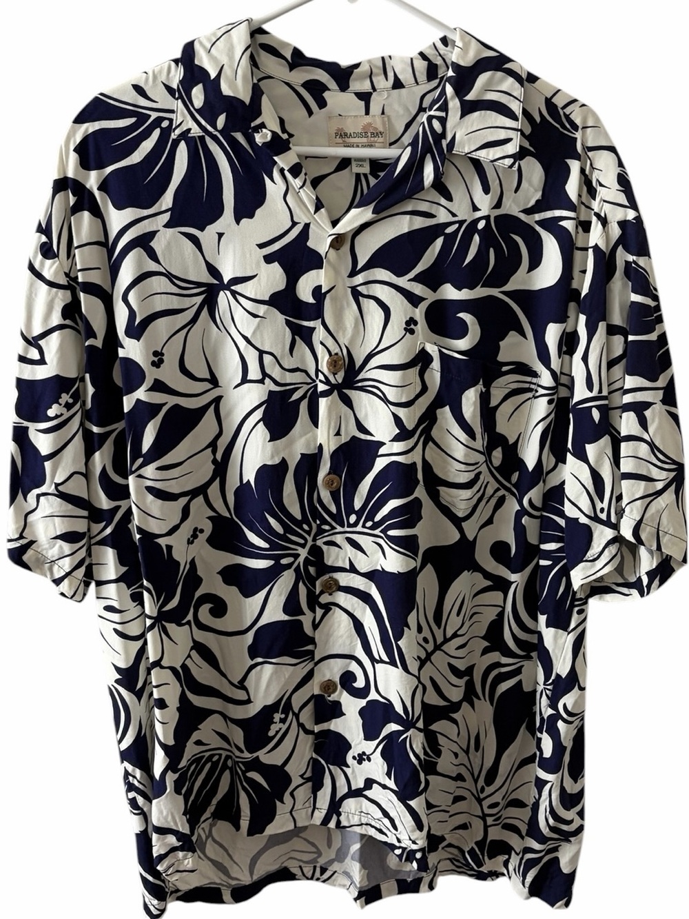 Paradise Bay Hibiscus Button Up Shirt Size 2XL